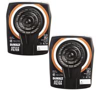 DEWALT Respirator A2P3 R D Combination Filter (Pack of 2) provides protection in workplaces that have high incidences of fine dust, lead, silica, MDF particles, or other forms of industrial pollutent