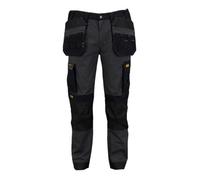 Dewalt Albany Grey/black Cargo Holster Pocket Slim Fit Stretch Work Trousers
