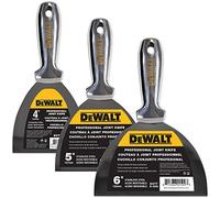 DEWALT All Stainless Steel Joint Knife 3-Pack | One-Piece Premium Polished Metal Putty Blade | 3-450 Y