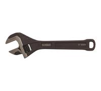 DEWALT All Steel Adjustable Wrench 10in, with Precision Engineered Jaws to facilitate Minimal jaw Movement Between Movable and Fixed Jaws for Precise adjustments.