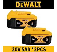 DEWALT DCB184-XJ XR Lithium-Ion Battery, 5Ah, 18V, 20cm x 20cm x 20cm, Pack of 2