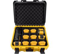 Dewalt Battery Storage Case - Extra Large Hard Protective Box With Adjustable Dividers for 12V/20V/60V Battery & Charger (CASE ONLY)