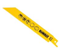 DeWalt Bi Metal Reciprocating Sabre Saw Blades for Sheet Metal 152mm Pack of 5