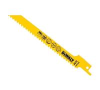 DEWALT Bi-Metal Reciprocating Blade for Wood, Fine Fast Cuts 152mm x 6 TPI (Pac
