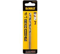 Dewalt Black and Gold HSS Drill Bit 8mm Pack of 1