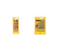 DeWalt Brad Point Drill Bits Set (5 Pieces) + 338 Jobber Metal Drill Bit Sets, 10 Pieces