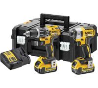 DeWalt Brushless Combi Drill & Impact Driver 18V 2x 4.0Ah Batteries & TSTAK Case