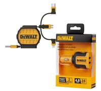 Dewalt Car Phone Charger + Retractable 3Ft Phone Charger Multi Cable Usb Type C