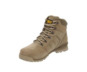 DEWALT Carlisle Men's Nubuck Leather, Steel Safety Toe, Lightweight Work Boot, Stone, UK8