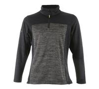DEWALT Charlotte Ladies Quarter Zip Jumper, Women's Fleece Work Sweatshirt, Funnel Neck Collar, Stretch Fabric, Flatlock Seam, UK Size 14 Grey/Black