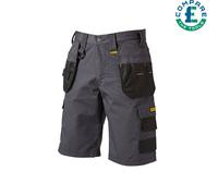 DeWalt Cheverley Work Shorts Grey Lightweight Cargo Short Double Stitched W30