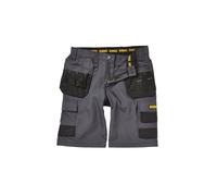 DeWalt Cheverley Mens Work Shorts Grey Cargo Holster Pocket, Double Stitched