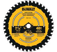 DEWALT Circular Saw Blade, 7 1/4 Inch, 40 Tooth, Wood Cutting (DWA171440)
