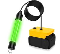 DeWalt Compatible LED Underwater Fishing Light, 1300 Lumens, IP68 Waterproof, Submersible Green Fish Attractor for Night/Ice/Boat Fishing