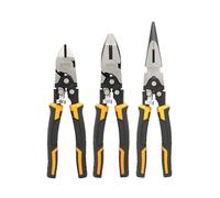 Dewalt Compound Action Pliers Set, 3 Piece. Compound Action Design Allows for 70% More Cutting Power Over Standard Cutting Pliers.