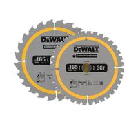 DEWALT Construction Circular Saw Blade 2 Pack 165 x 20mm x 24T/36T DT90270