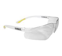 DEWALT Contractor Pro ToughCoat Safety Glasses - Clear Lightweight Protective Safety Glasses with Wraparound Frame -Yellow/Clear (Packaging May Vary)