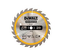 DeWALT Cordless Construction Trim Saw Blade 136 x 10 mm x 24T