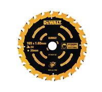 DEWALT DT10624-QZ Premium Circular Saw Blade ELITE SERIES - 165 mm x 20 mm 24T