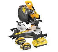 DeWALT Cordless Panel Saw DCS781X2 Mitre Saw with 305 mm Disc Diameter, High Cutting Capacity, 54 V