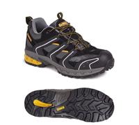 DEWALT | Cutter Safety Trainers | Black UK 6 EUR 39 | CUTTER 6 | Steel toecap tested to 200 joules and a padded collar help provide protection and all-day comfort.