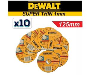 DeWALT Cutting Discs 125mm x10 Thin 1mm Metal Stainless Steel Inox Wheel Blade