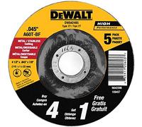 DEWALT Cutting Wheel, All Purpose, 4-1/2-Inch, 5-Pack (DW8424B5)