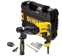 Dewalt D25133K 240V Sds+ 3 Mode Sds Hammer Drill + Bits + Chisel + Chuck + Tstak