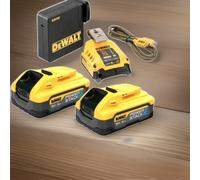 DeWalt USB-C Powerstack Starter Kit 18V 2 x 5.0Ah Li-ion