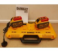 DeWALT DCB104 4 PORT MULTI BATTERY CHARGER 240V + 2 X DCB546 BATTERIES