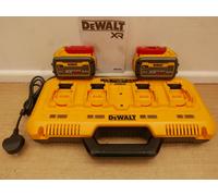 DeWALT DCB104 4 PORT MULTI BATTERY CHARGER 240V + 2 X DCB547 9 AH BATTERIES