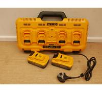 DeWALT DCB104 xr 4 port multi 12v 18v 54v charger 240v + 2 x dcbp518 batteries