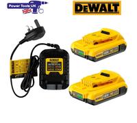 DeWalt DCB1102 Compact 12v/18v XR Battery Charger & 2x DCB183 18v 2Ah Batteries