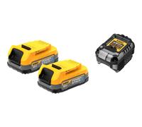 Dewalt DCB1102E2-GB 2 x 1.7Ah 18V Powerstack Li-Ion Batteries and Compact Charger Kit