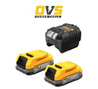 Dewalt DCB1102E2-GB 2 x 1.7Ah 18V Powerstack Li-Ion Batteries and Compact Charger Kit