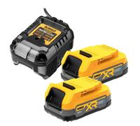 Dewalt DCB1102E2-GB 2 x 1.7Ah 18V Powerstack Li-Ion Batteries and Compact Charger Kit