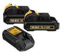 Dewalt Dcb127 2 X 10.8V 2.0Ah Li-Ion Xr Batteries + Dcb100 Lithium Ion Charger