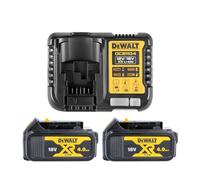 Dewalt DCB182 18V Li-ion 4.0Ah Battery Twin Pack & DCB115 Charger Kit