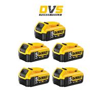Dewalt DCB184 18V XR 5.0 Ah Slide Battery Pack of Five