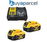 DEWALT B DCB184 5.0ah 18v XR Lithium Ion Battery Twin Pack + DCB115 Charger, Yellow
