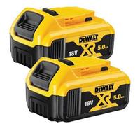 Dewalt Dcb184 5.0Ah 18V Xr Lithium Ion Li-Ion Battery Twin Pack - Led Indicator + 25Pc Bit Set By Buyaparcel