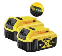 Dewalt Dcb184 5.0Ah 18V Xr Lithium Ion Li-Ion Battery Twin Pack - Led Indicator By Buyaparcel
