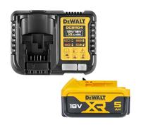DeWalt DCB184 5Ah Battery & DCB1104 10.8V-18V Multi Voltage Charger
