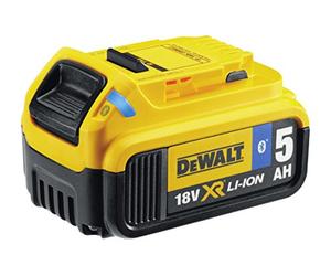 Dewalt DCB184B-XJ Bluetooth Slide Li-Ion Battery Pack 18 Volt 5.0Ah, 18 V, Black/Yellow