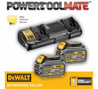 Dewalt DCB546 18V/54V 6.0Ah FLEXVOLT Battery Twin Pack & DCB132 Charger Bundle
