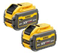 DeWalt DCB547 54v XR Cordless FLEXVOLT Li-ion Battery 9ah Pack of 2 9ah