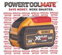 DeWALT DCB547-XJ cordless tool battery / charger, Rechargeable battery yellow/black, Battery, Lithium-Ion (Li-Ion), 9 Ah, 18 V, DeWalt, XR FLEXVOLT