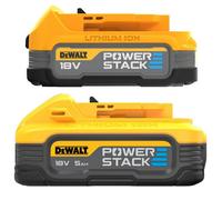 Dewalt Dcbp518 18V 5.0Ah Powerstack Battery + Dcbp034 1.7Ah Compact Twin Pack By Buyaparcel