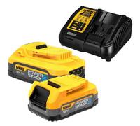 Dewalt Dcbp518 18V 5.0Ah Powerstack + Dcbp034 Compact Twin Pack+ Battery Charger
