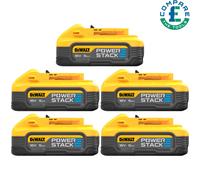 DeWalt DCBP518 18V XR Powerstack 5.0Ah Battery Pack of 5